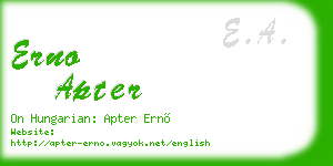 erno apter business card